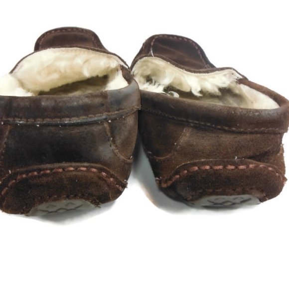 Mens Brown Suede Leather Driving Shoes - Moccasins